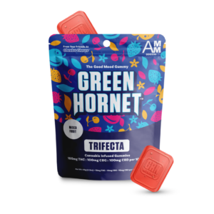 green hornet gummies trifecta thc + cbd + cbg – 100mg