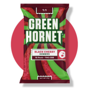green hornet gummy black cherry 1:1 100mg